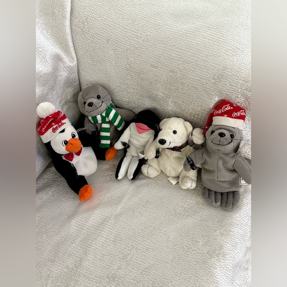 Coca-Cola Bean Bag Plush Collectible Bundle (Set of 5)
